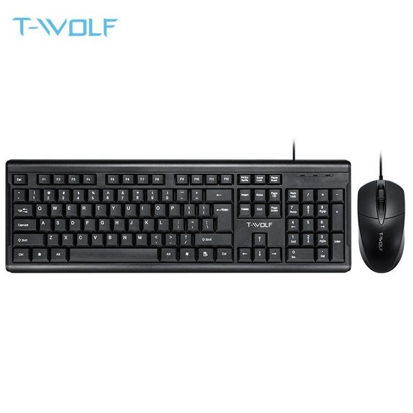 

keyboard mouse combos t-wolf tf500 home office wired computer combo ergonomic usb deskclassic 104 keys for lapnotebook