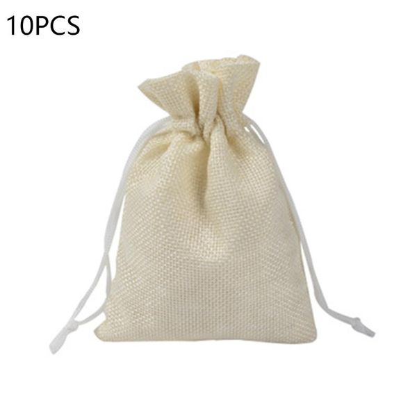 

gift wrap candy storage bag wedding favors linen drawstring beads craft gifts