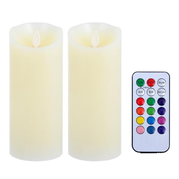 

2pcs candle lights flickering electronic candles lamps with