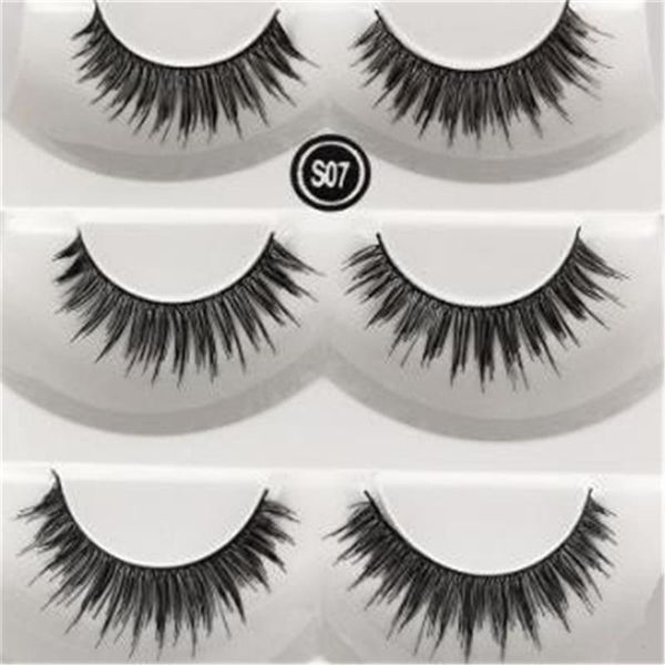 

false eyelashes 5 pairs natural thick eye extension winged messy cross lashes party night out eyelash