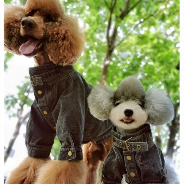 

dog apparel pets dogs cool denim shirt for small puppy and giant poodle1