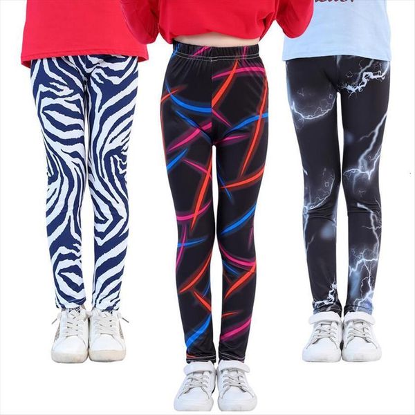 

summer girl pants flower print skinny leggings children kids baby clothes trousers age 4 11y, Blue