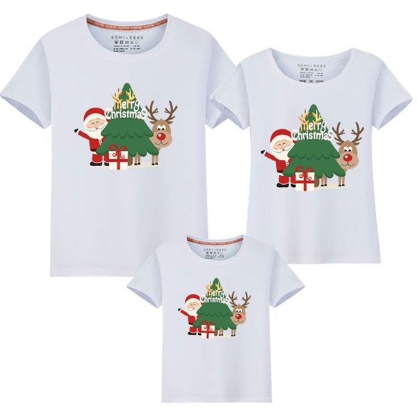 Família Correspondência Roupas Roupas Diz do Natal Mamãe Bebê T-shirt Roupas Filho Filho Filho Filho Filho Mamãe e Me Camisa 210417