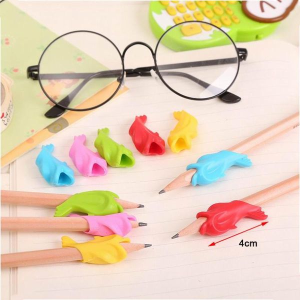 

refills e 500 pcs learning partner children students stationery pencil holding practise device for correcting pen holder postures grip, Black;red