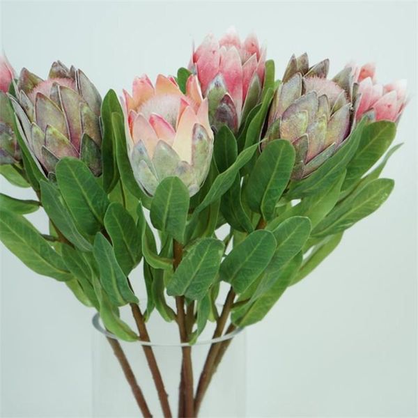 

decorative flowers & wreaths 7pcs fake single stem protea cynaroides 18.9" length simulation putia fowers for wedding home artificial