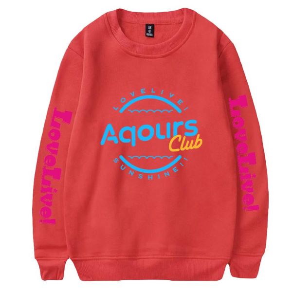 

men's hoodies & sweatshirts lovelive sunshine crew neck hoodie letter pattern printed harajuku comfortable cotton o-neck, Black