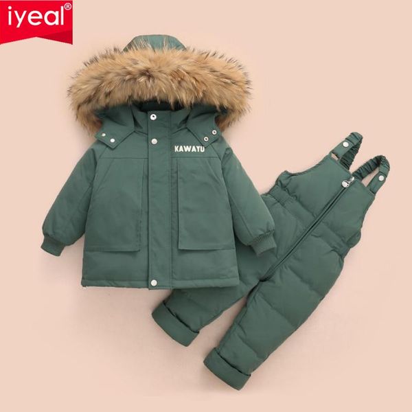 

down coat winter children's clothing set 2pcs boys girl jacket 2021 baby snowsuit clothes overalls for kids toddler jumpsuit, Blue;gray