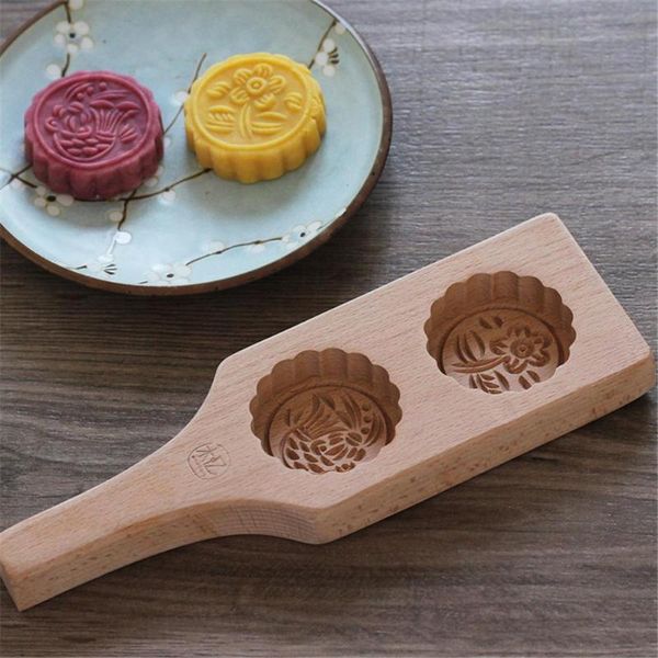 

baking moulds moon cake mould cookies mold mooncake decoration wood carving flowers
