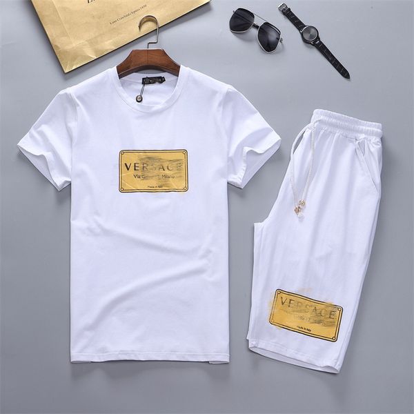 

2021 leisure sports suit men's spring and summer designer tracksuits new quick-drying outdoor short-sleeved t-shirt running fitness loo, Gray