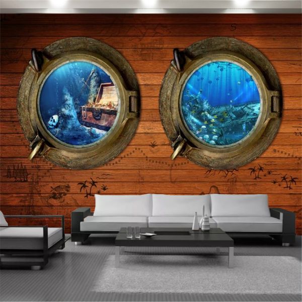 3d Moderne Tapete Einfache Holzbrett Schöne Landschaft Wohnkultur Malerei Wandbild Wasserdichte Antifouling Tapeten Wand Papiere