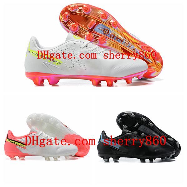 

2021 mens soccer shoes tiempo legend 9 fg cleats low ankle football boots white gold black size 39-45 eur