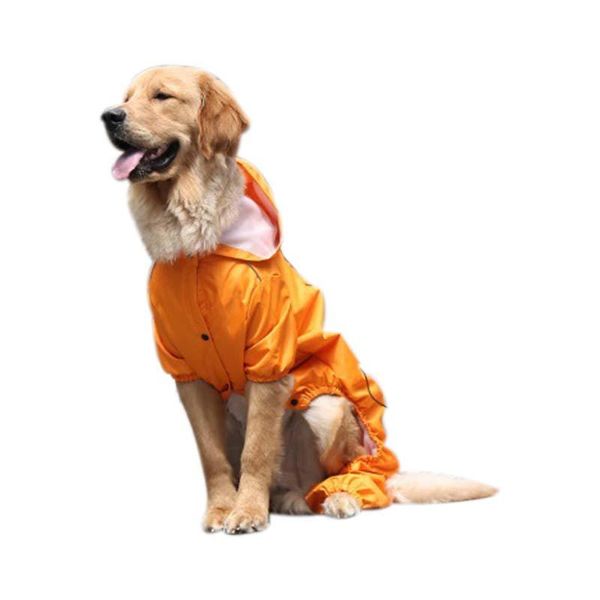 

dog apparel large raincoat hooded golden retriever clothes medium big rain coat costumes waterproof jumpsuit for labrador husky