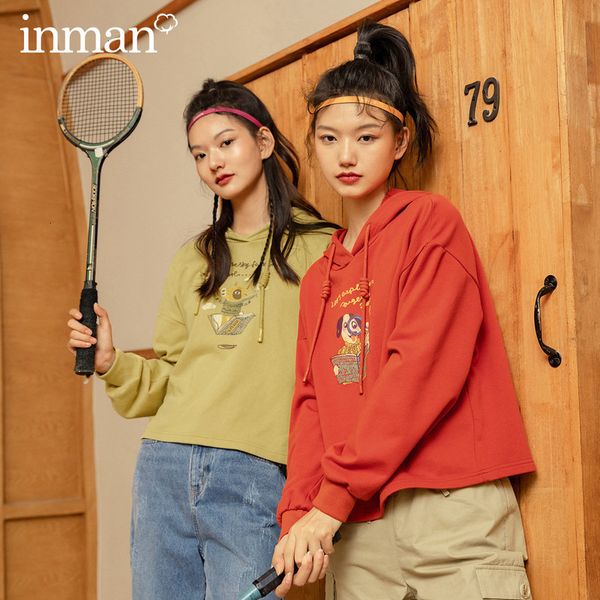 

women's hoodies & sweatshirts hoodies autumn winter fashion cartoon printing drawstring rib cuff pullover leisure hooded sweatshirt nxd, Black