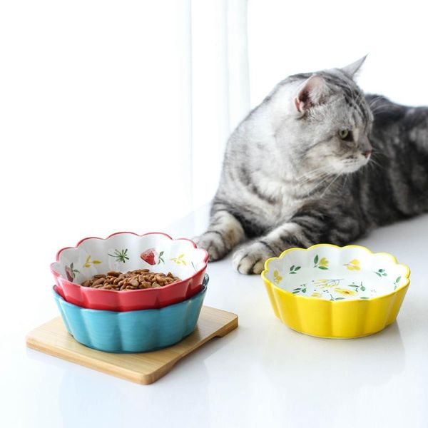 

cat bowl ceramic rice protect cervical spine dog water pet bowls & feeders