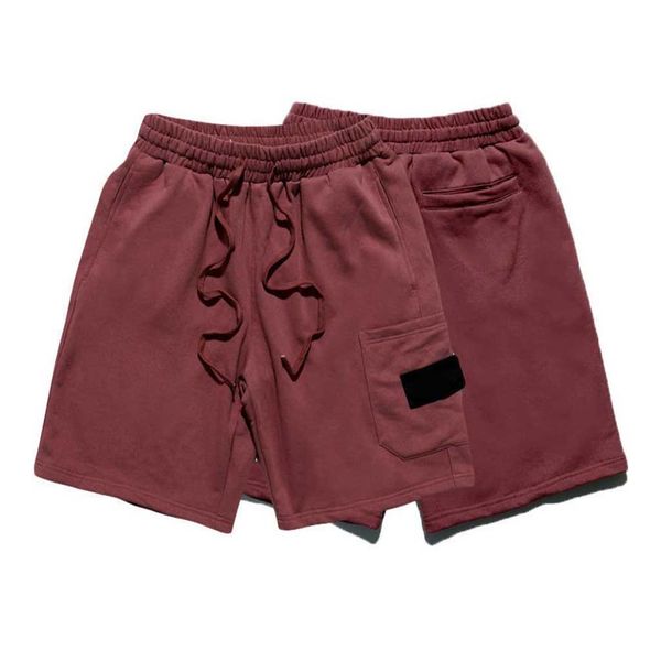 

men shorts man short summer trousers fashion ins trendy solid letter print hip hop street style casual button pants, White;black