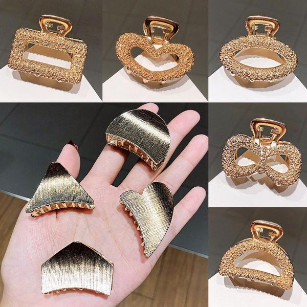 

hair accessories fashion metal bow claw headwear solid love hairgrips barrettes for girl women korean hollow crab 2021, Slivery;white