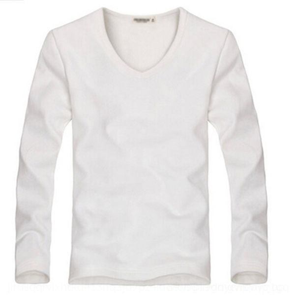 

rsz autumn -shirts) and winter men's long sleeve - solid color base with cashmere t- shirt men's warm winter youth top, White;black