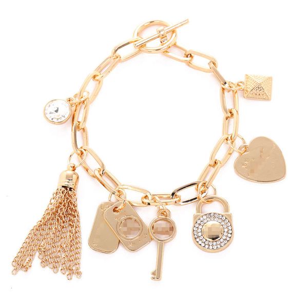 

bracelet headwear simulation polishing texture alloy heart bracelet, Golden;silver