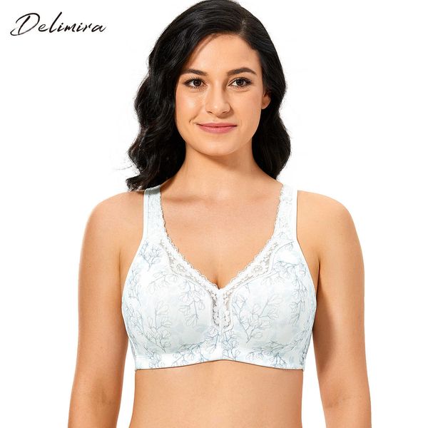 Delimira Reggiseno da donna taglie forti senza ferretto in cotone comfort non schiumato Delimira 210623