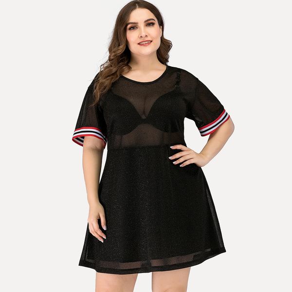 

women's plus size hy86218# loose solid chiffon for women