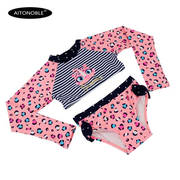 

one-piece suits 2021 girls swimwear rash guard rashaguard set uv upf 50+ golden foil heart beachwear for