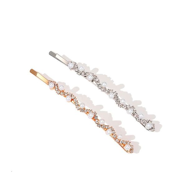 

net red hair ornament headdress pearl water diamond hair collet, Golden;silver