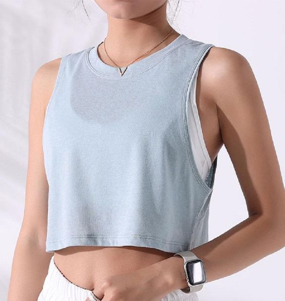 

yoga outfit casual loose fit gym sport crop t-shirt women naked feel breathable soft femme workout training fitness tee