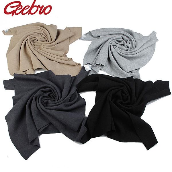

scarves geebro born casual warm cashmere swaddling solid color blanket kid travel sleeping soft baby bedding swaddle wrap, Blue;gray