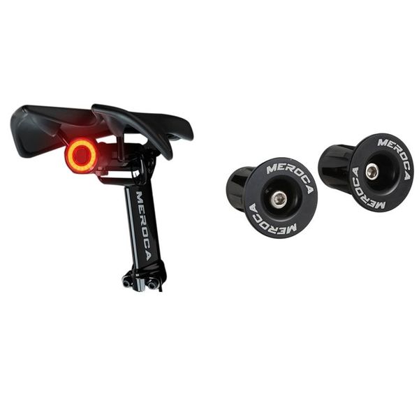 

pair aluminum bike bicycle handlebar grips cap & pcs auto start/slights