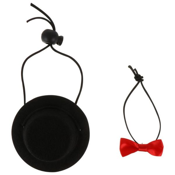 

small animal supplies 2pcs hamster hat and bowtie guinea with bow tie practical pet cap