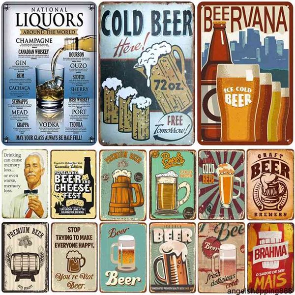 

Good Beer Plaque Tin Sign Pin Up Shabby Chic Decor Signs Vintage Bar Decoration Metal Poster Pub Platea