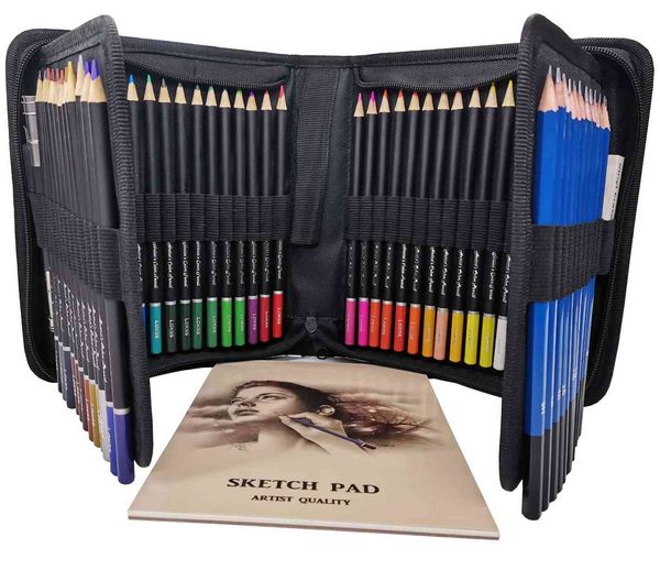 

pencils pencil set painting color lead profsional 54 nylon bag drawing stationery