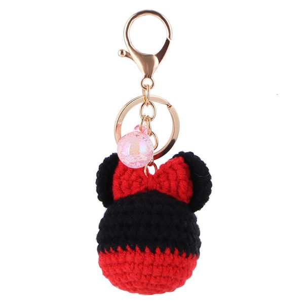 

keychain plush pendant mini cute wool knitting cartoon animal car key chain bag