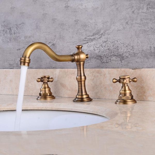 

kitchen faucets basin faucet european antique brass 3 holes double handle bathroom sink luxury bathbasin bathtub taps cold mixer