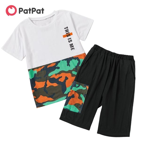 

arrival trendy kid boy colorblock casual set 210528, White
