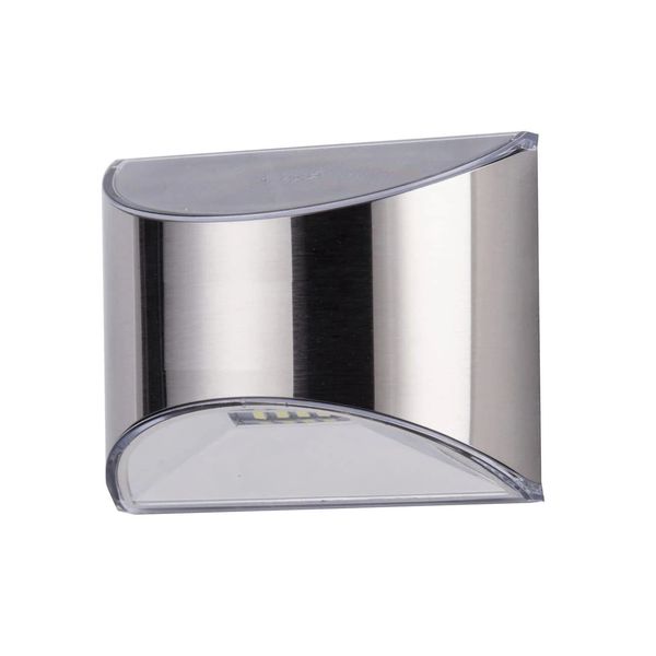 

2pcs stainless steel led solar fence wall light outdoor waterproof step lamp for garden decor