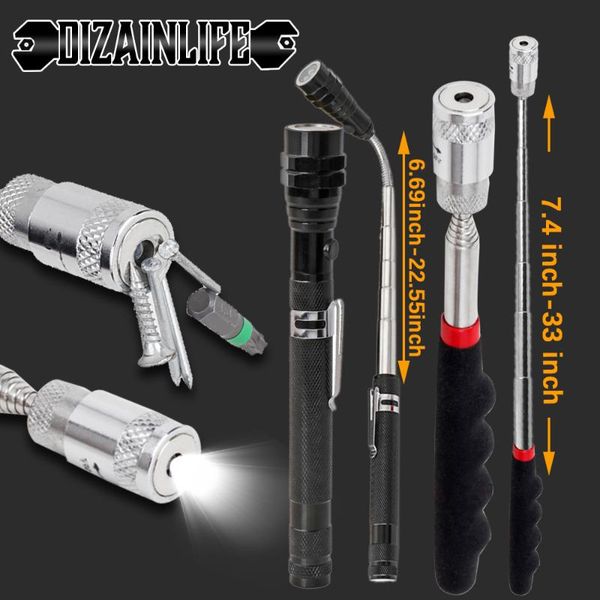 

professional hand tool sets magnetic pen with led light mini portable magnet pick up extendable pickup rod stick for screws nut b