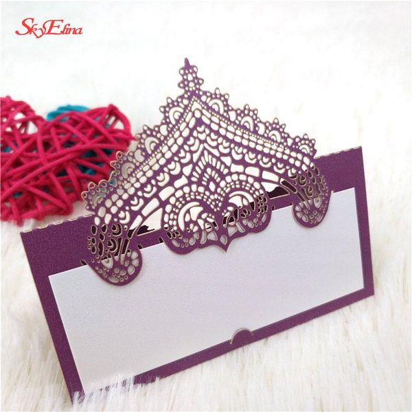 

greeting cards 10pcs laser cut place wedding name wine glass event flower decoupage 7zsh935