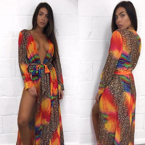 

womens summer chiffon beach wear bikini cover up kaftan boho swing sun dress women's swimwear, White;black