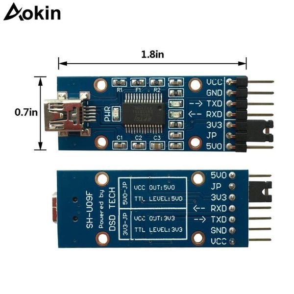 

integrated circuits ft232rl ft232 ftdi usb 3.3v 5.5v tol serial adapter module mini port for arduino pro to 232