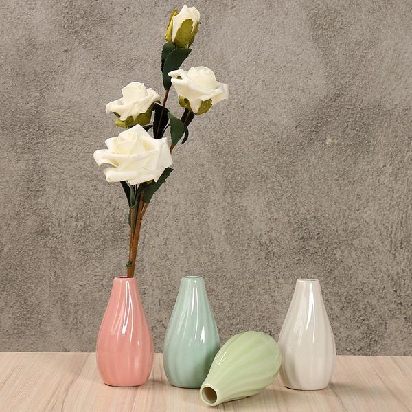 

morandi color ceramic flower small vase tabledried pot wedding decorations arrangement vases