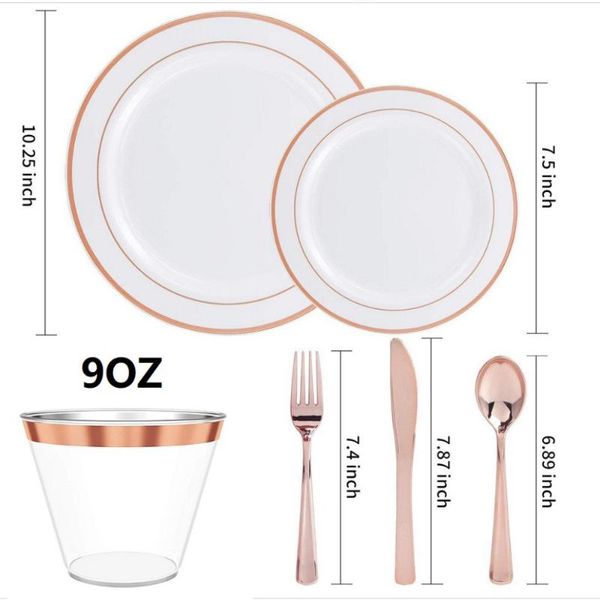 

disposable dinnerware 75pcs/set tableware phnom penh plastic plate cup knife fork and spoonset birthday party supplies wedding decoration