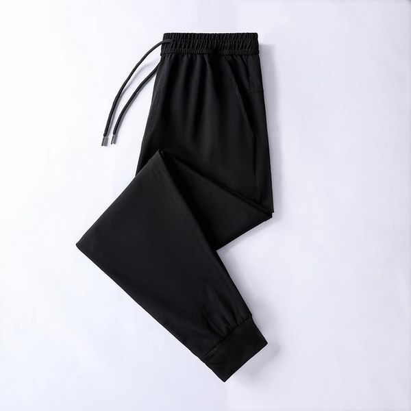 

men's pants leisure sports running korean version slim fit, comfortable and breathable large small feet harlan closu, Black