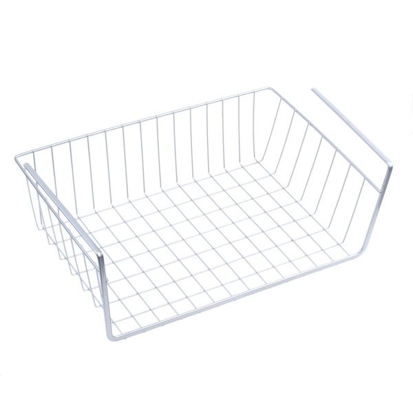 

cleaning cloths storage space under shelf basket for bibliotheque placard kitchen - silver