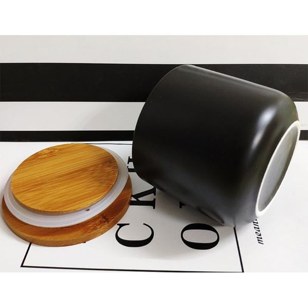 

storage bottles & jars 200ml ceramic nail liquid powder alcohol acetone container w/ wooden cap 7oz