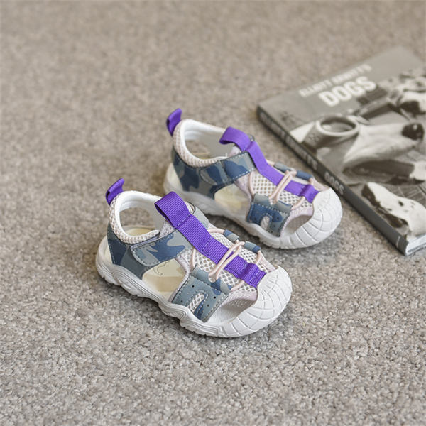 

2021 Summer Baby Shoes Newborn Toddler Sandals Fashion Breathable Soft Anti-Slip Anti-Collision Boy Infant Beach Sandals, Black green