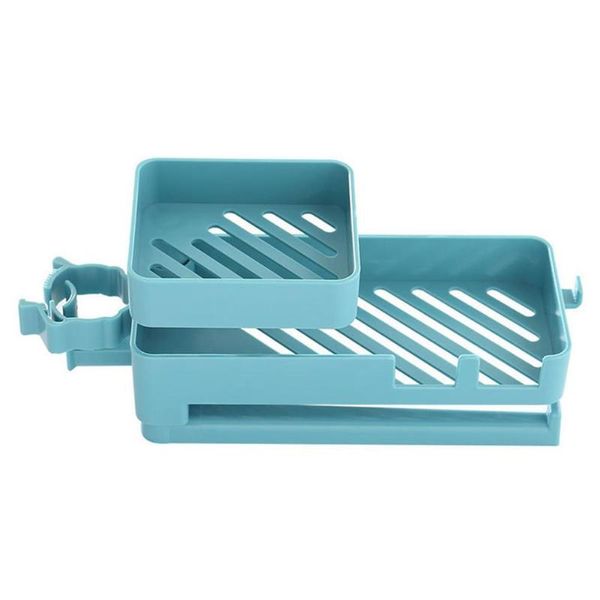 

hooks & rails three in one faucet rack layer clip sink hanging storage holder kitchen shelf drain bathroom towel organizer