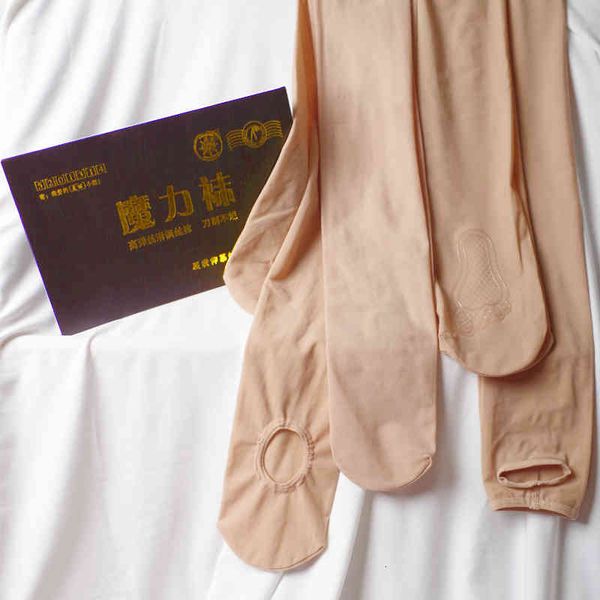 

silk stockings socks stockingsspring and autumn "steel mask magic " female skin color against bottoming panty hose, Black;white