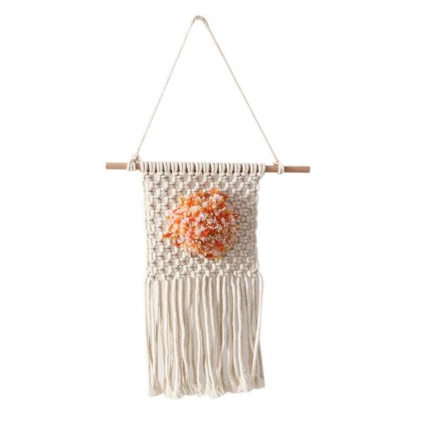 

macrame wall hanging cute holiday ornaments boho art woven decor for nursery apartment bedroom living room decorative objects & figurines
