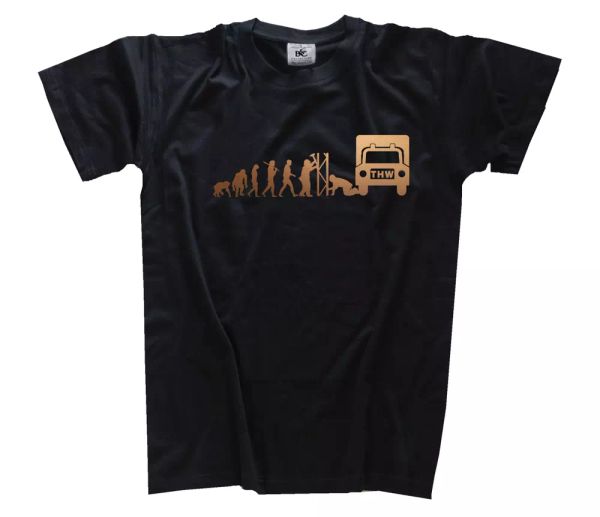 

bronze edition thw relief organisation fire brigade evolution t-shirt s-xxxl, White;black